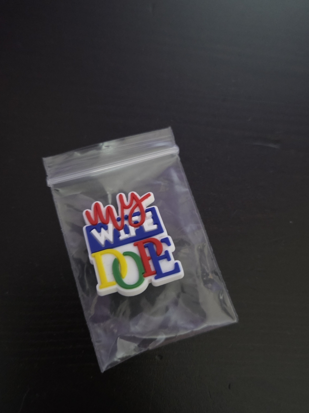 Multicolor "My Wife Dope" Party Shoe LACE charm